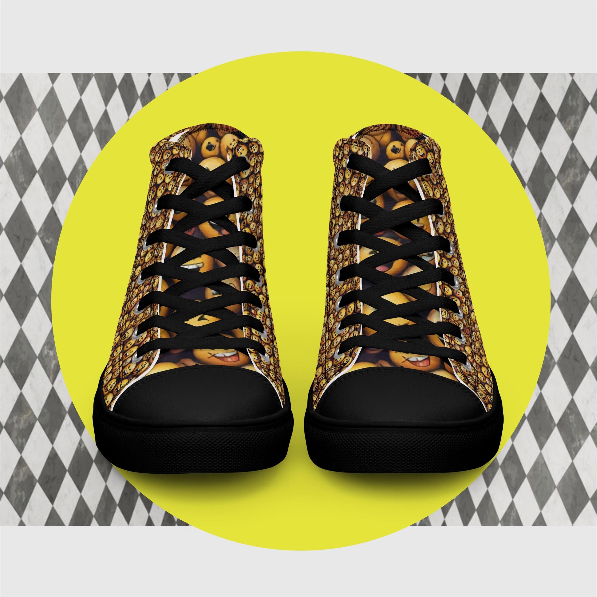 Women's high top canvas shoes